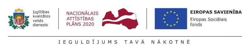 Izglītības kvalitātes valsts dienesta, ERAF fonda logo