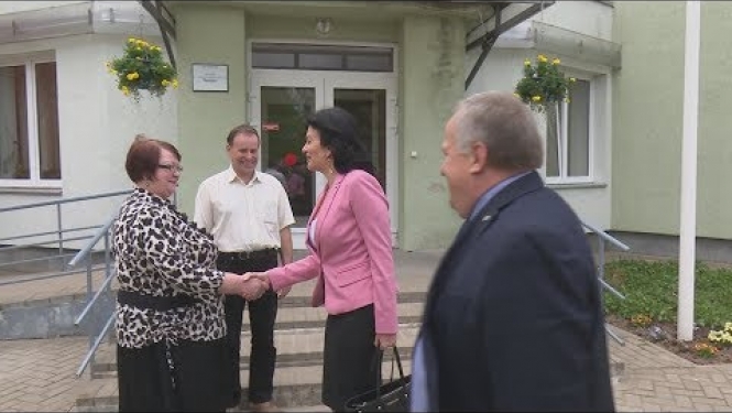 Līvānus apmeklē labklājības ministre Ramona Petraviča