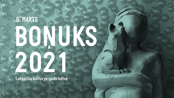 Māla figūriņa un uzraksts Boņuks 2021