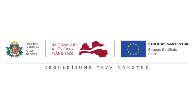 Izglītības kvalitātes valsts dienesta, ESF fonda logo