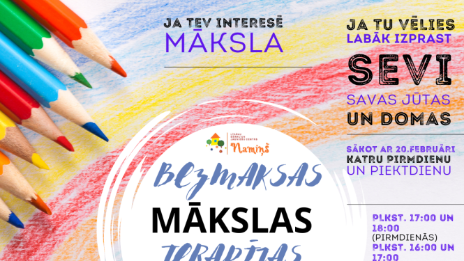 krāsaini zīmuļi un teksts
