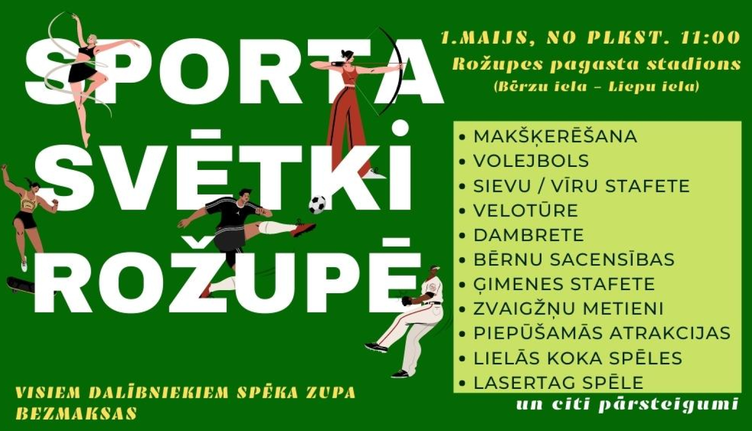 Afiša par sporta svētkiem