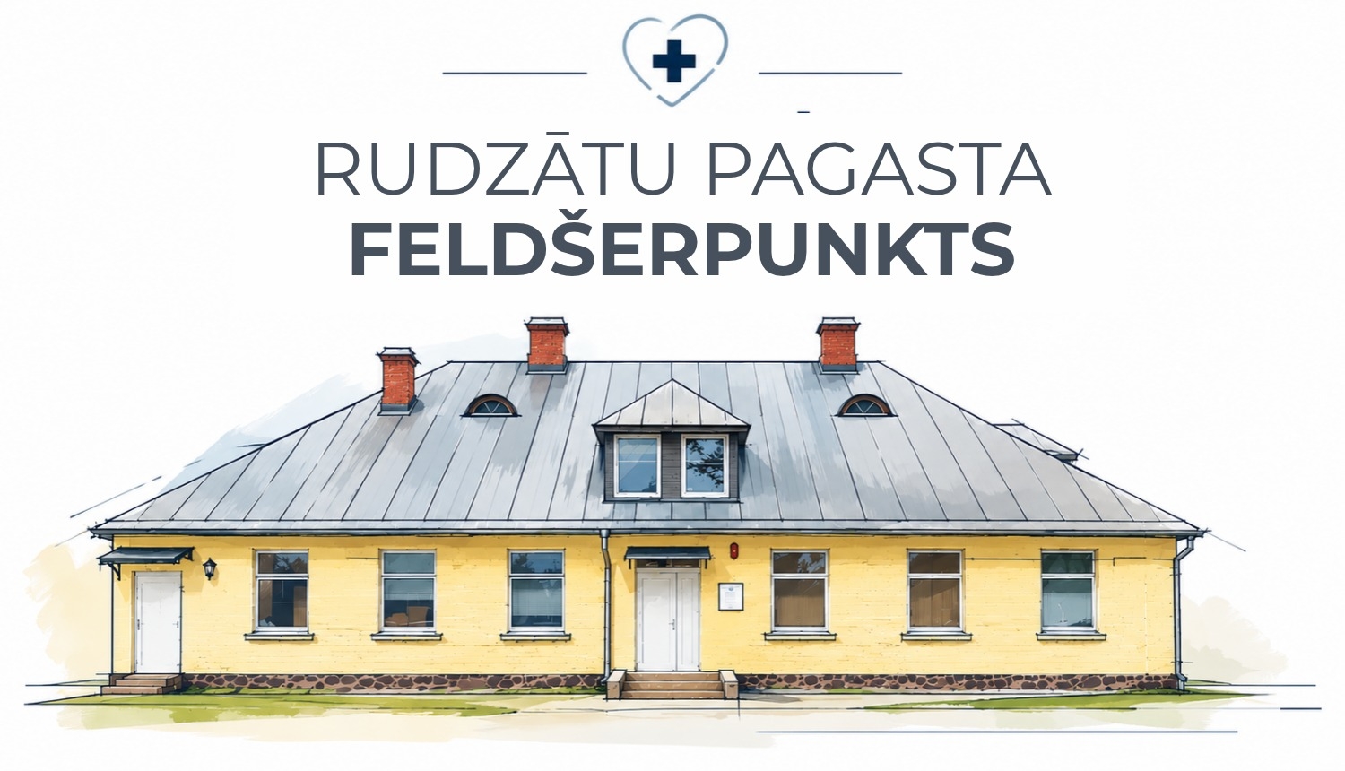 dzeltena ēka zīmēta