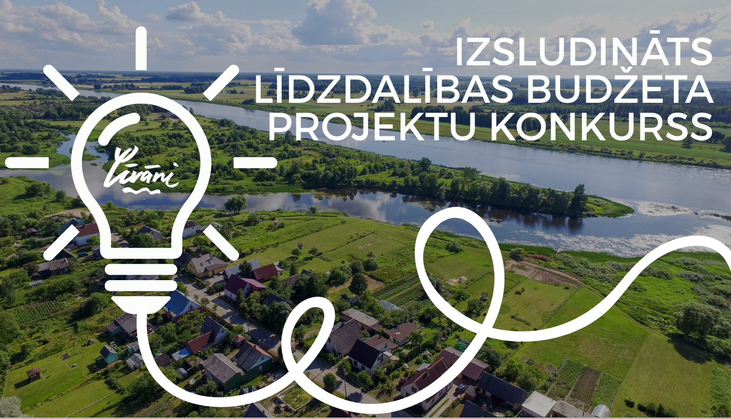 spuldzīte uzzīmēta virs ainavas