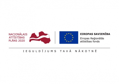 Nacionālā attīstības plāna 2020 un ERAF logo