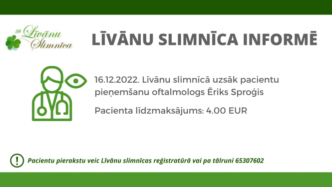 Slimnīca informē
