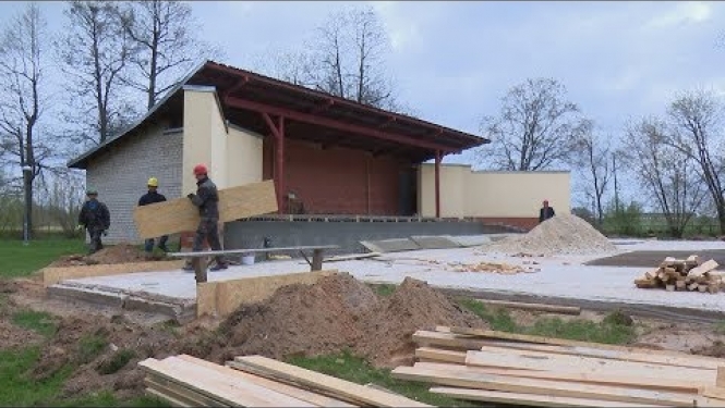 Līvānu novadā notiek Rožupes estrādes pārbūve