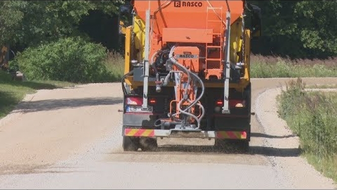 Līvānu novadā diviem valsts autoceļu posmiem veikta dubultās virsmas apstrāde