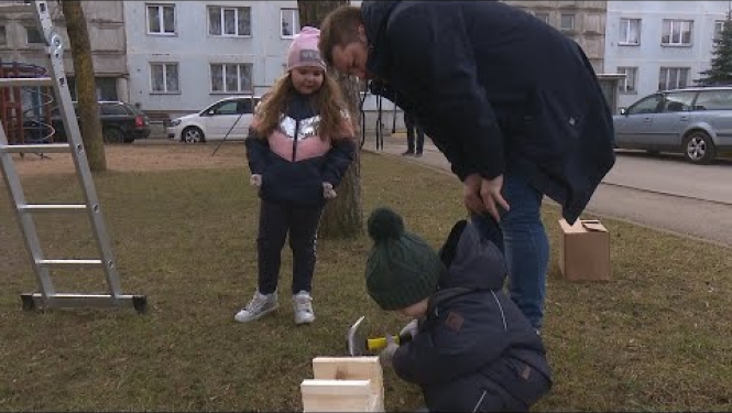 Līvānos norit akcija “Izgatavo savu putnu būrīti”