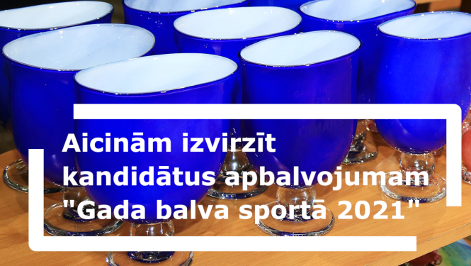 Attēls ar stikla kausiem un aicinājumu izvirzīt kandidātus