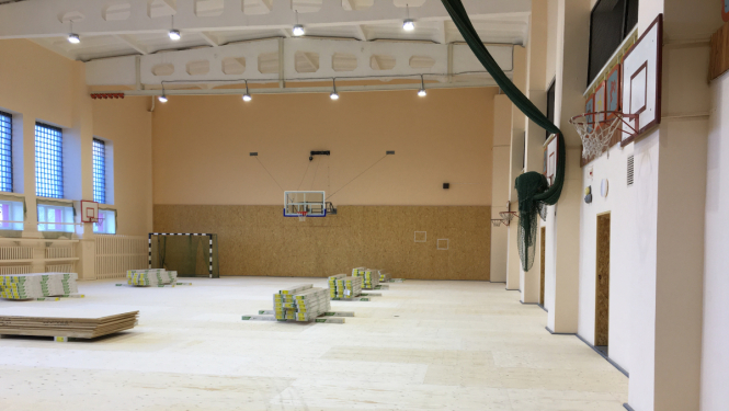 Līvānu 2.vidusskolas sporta zāles remontdarbi