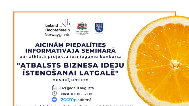 Latgales plānošanas reģiona rīkotā semināra afiša