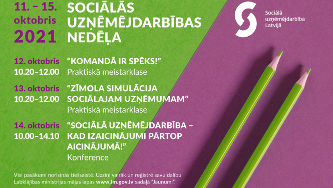 Afiša par sociālās uzņēmējdarbības nedēļu