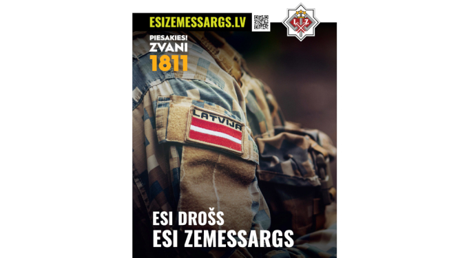 Afiša ar cilvēku armijas formā