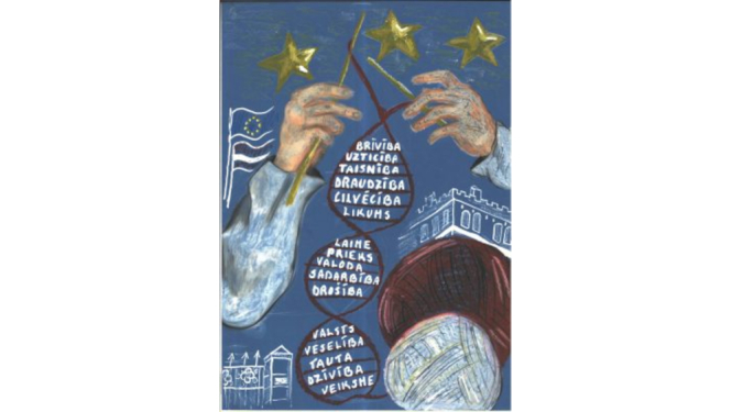 Skolnieka zīmējums par Satversmi