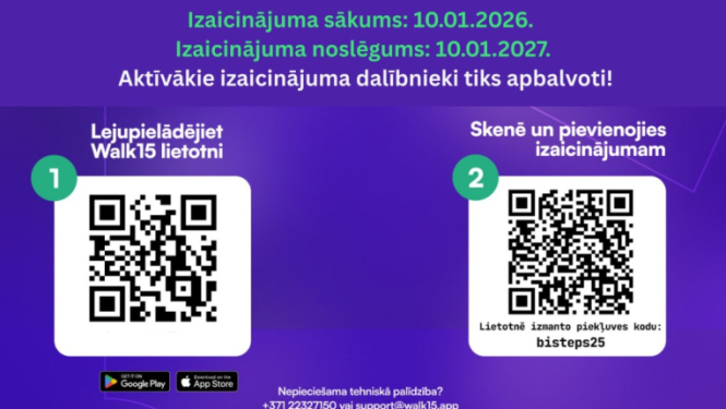 lillā fons ar animētiem cilvķiem, kuri iet