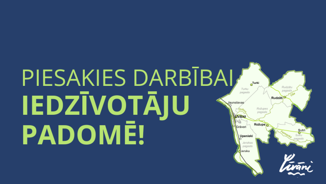 karte un teksts uz zila fona