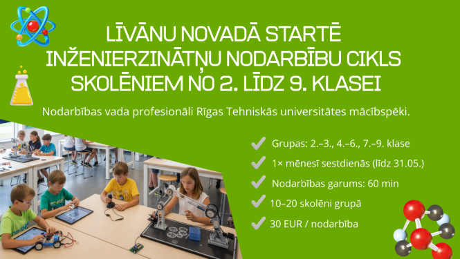 zaļs fons, bērni pie galdiem mācās