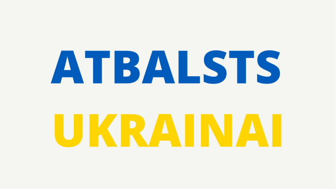 Uzraksts "Atbalsts Ukrainai"