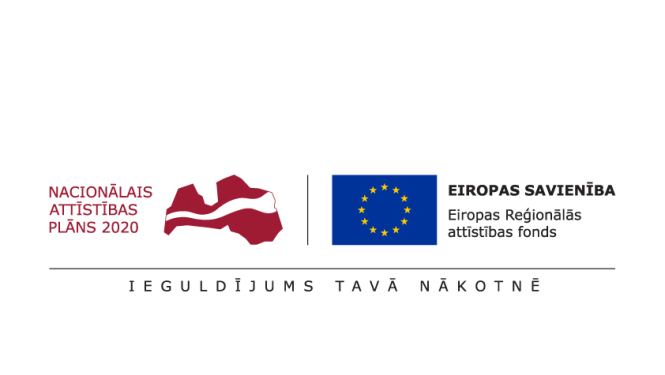 Nacionālā attīstības plāna 2020 un ERAF logo
