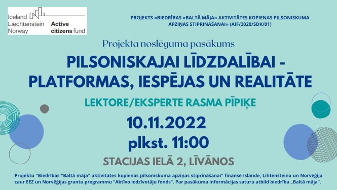 zils fons ar bumbiņām