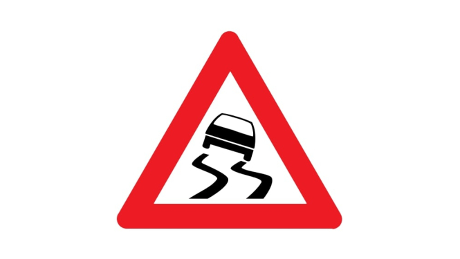 Ceļazīme "Slidens ceļš"