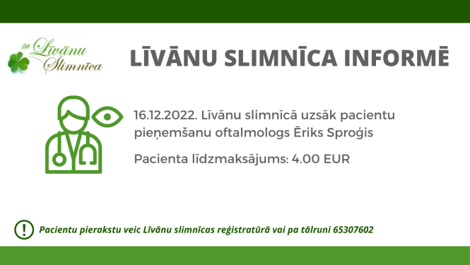 Slimnīca informē