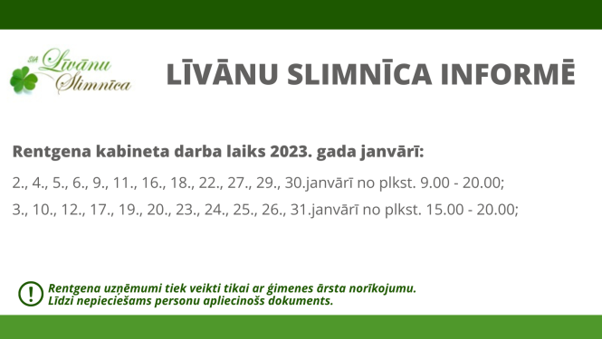 Rentgena darba laiks