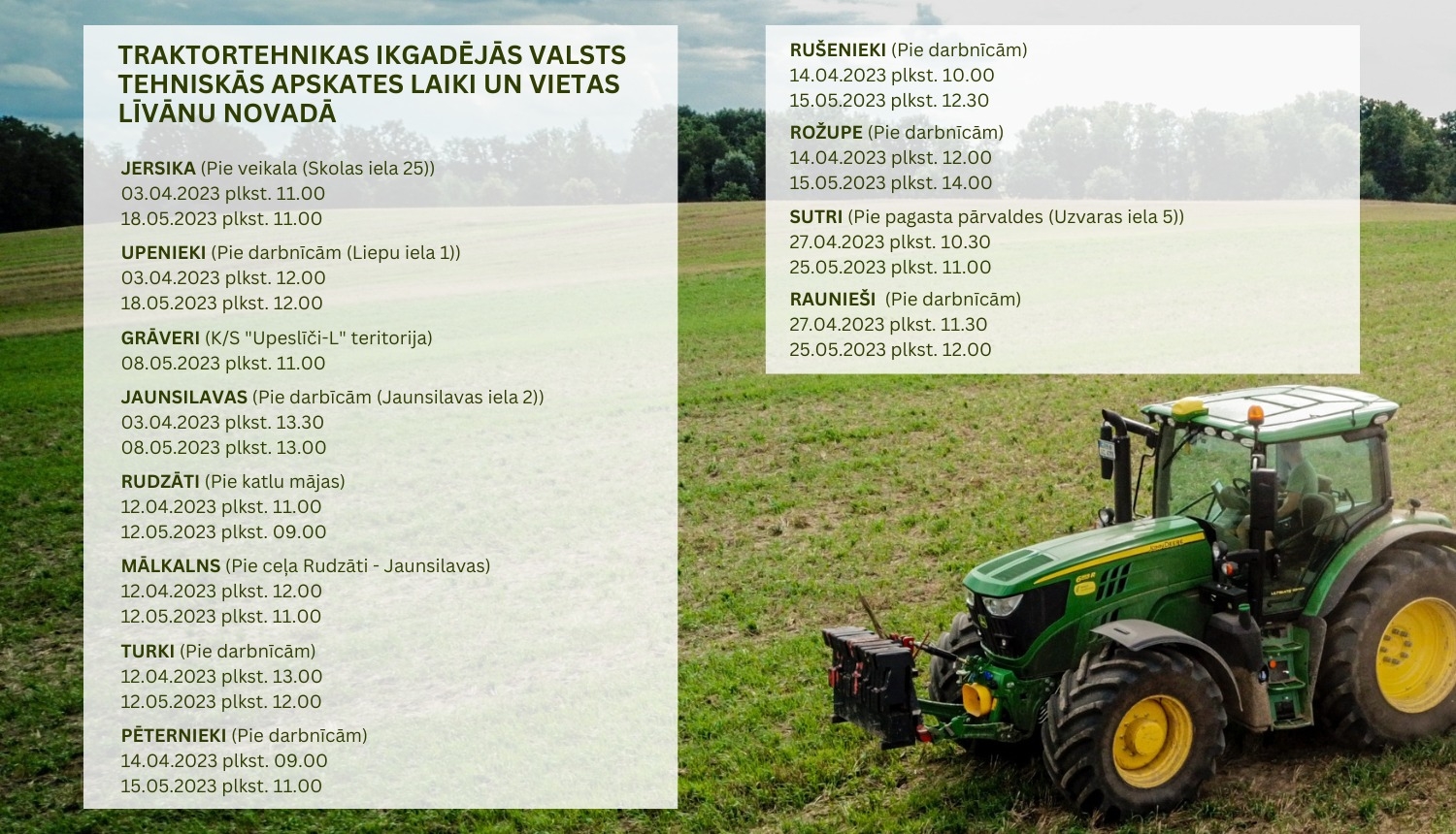 traktors zaļš uz lauka