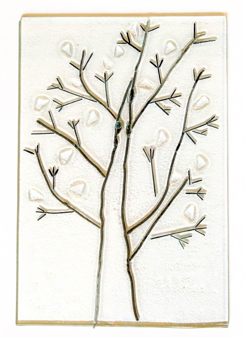 Zīmējums stiklā - koks