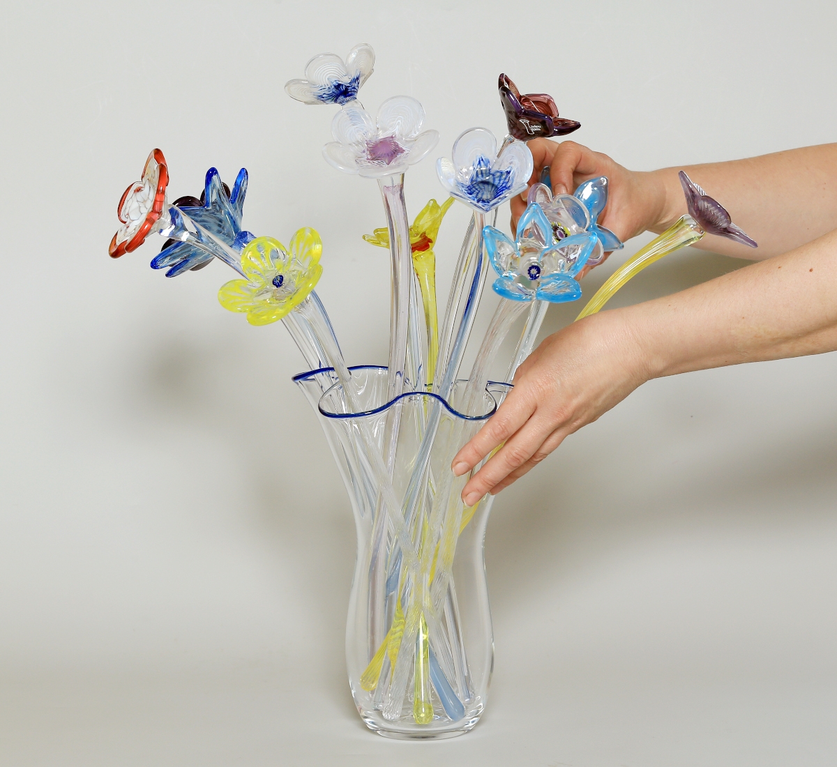 Līvānu stikla suvenīri - stikla puķes