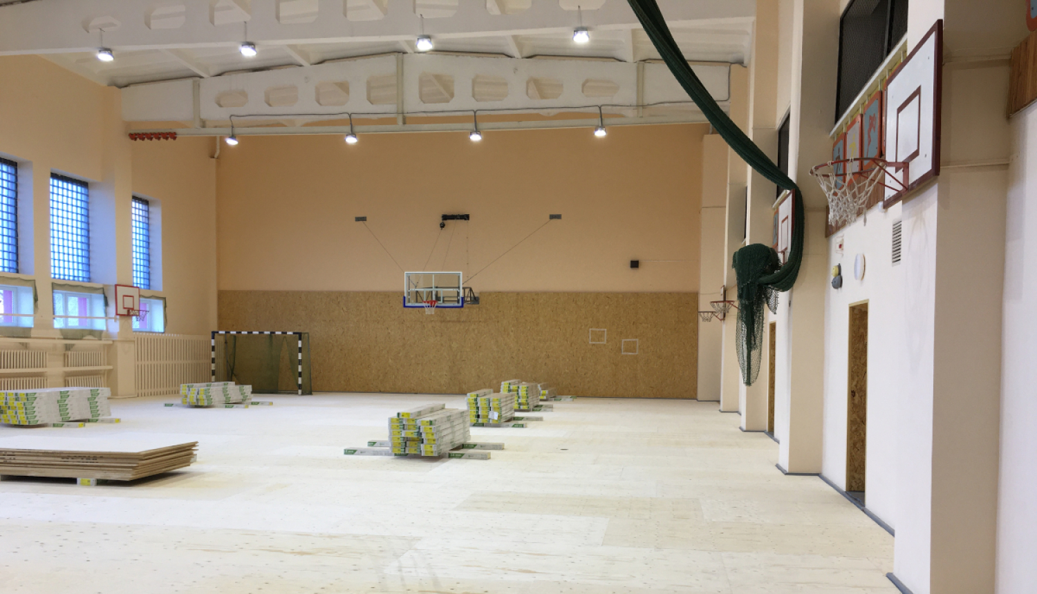 Līvānu 2.vidusskolas sporta zāles remontdarbi