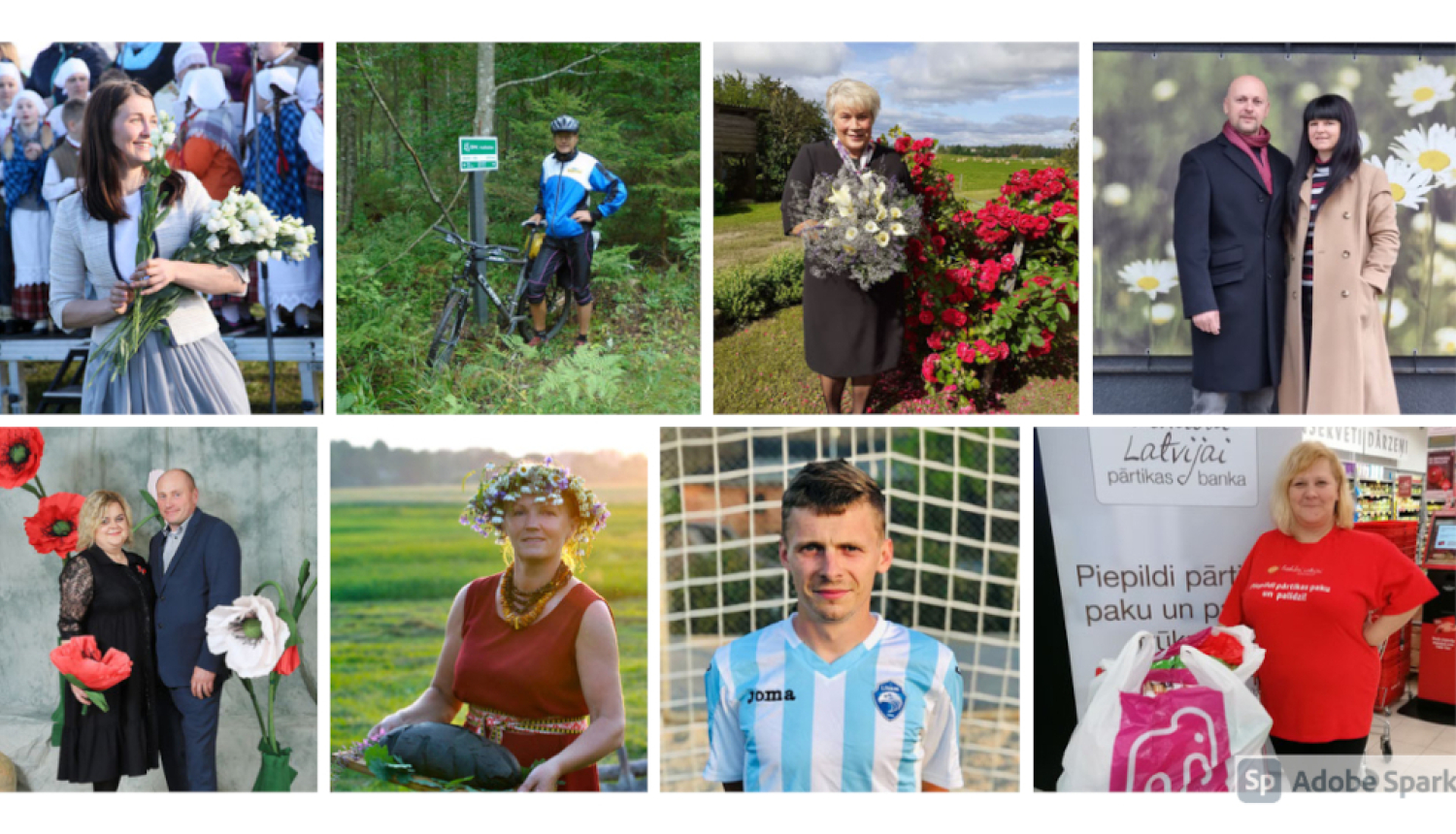 Kolāža no atzinības rakstu saņēmēju foto