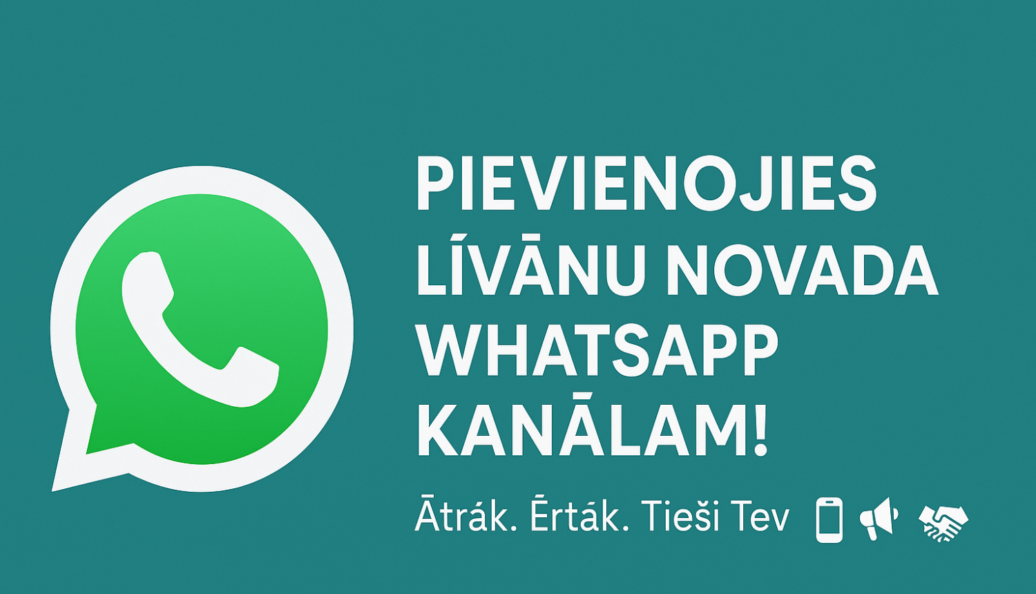 Whatsapp logo zīme un teksts uz zaļa fona
