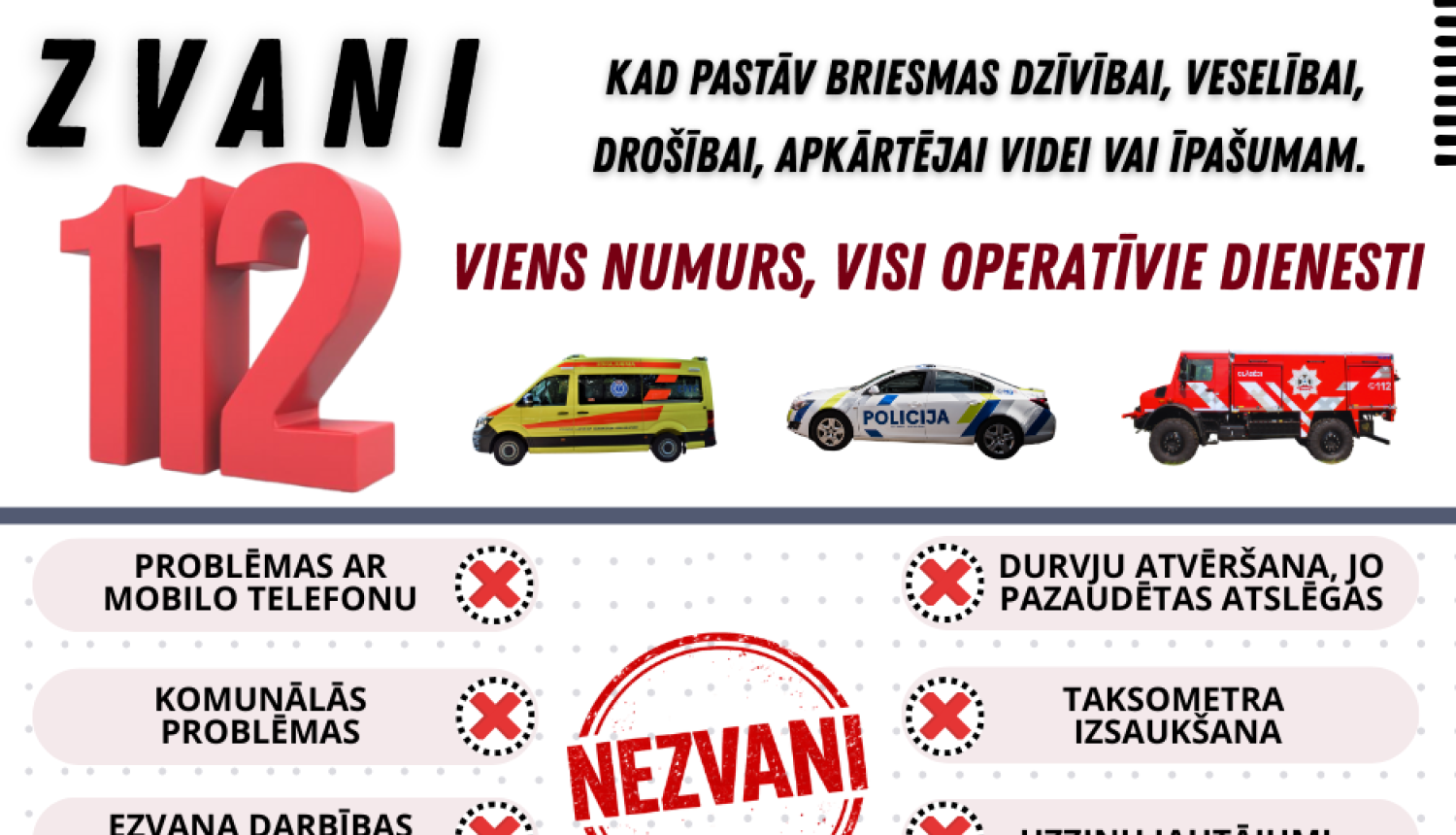 operatīvo transportu mašīnas un teksts uz balta fona