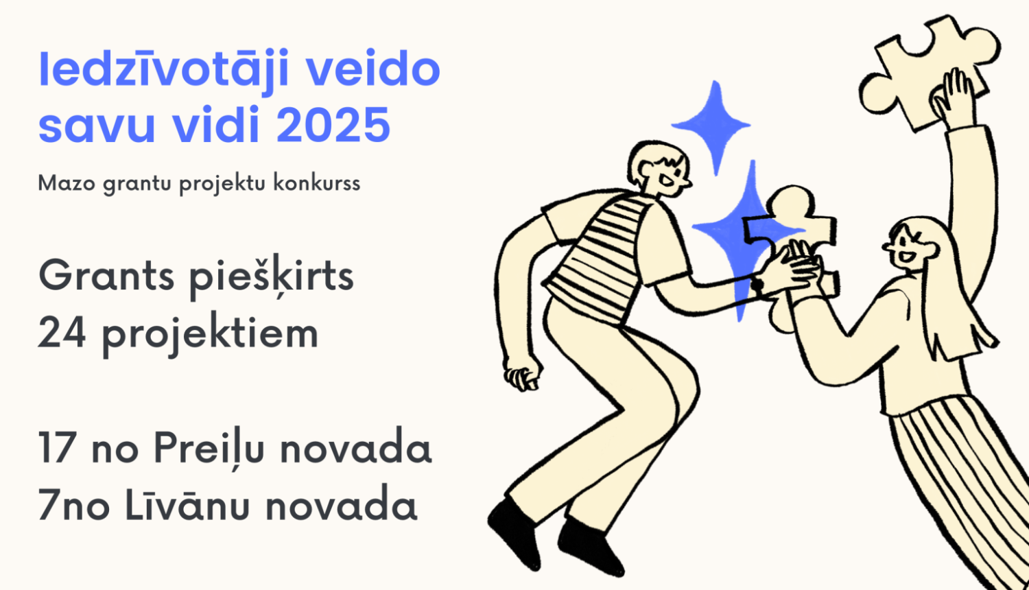 zīmēti cilvēki ar puzles gabaliņiem rokā