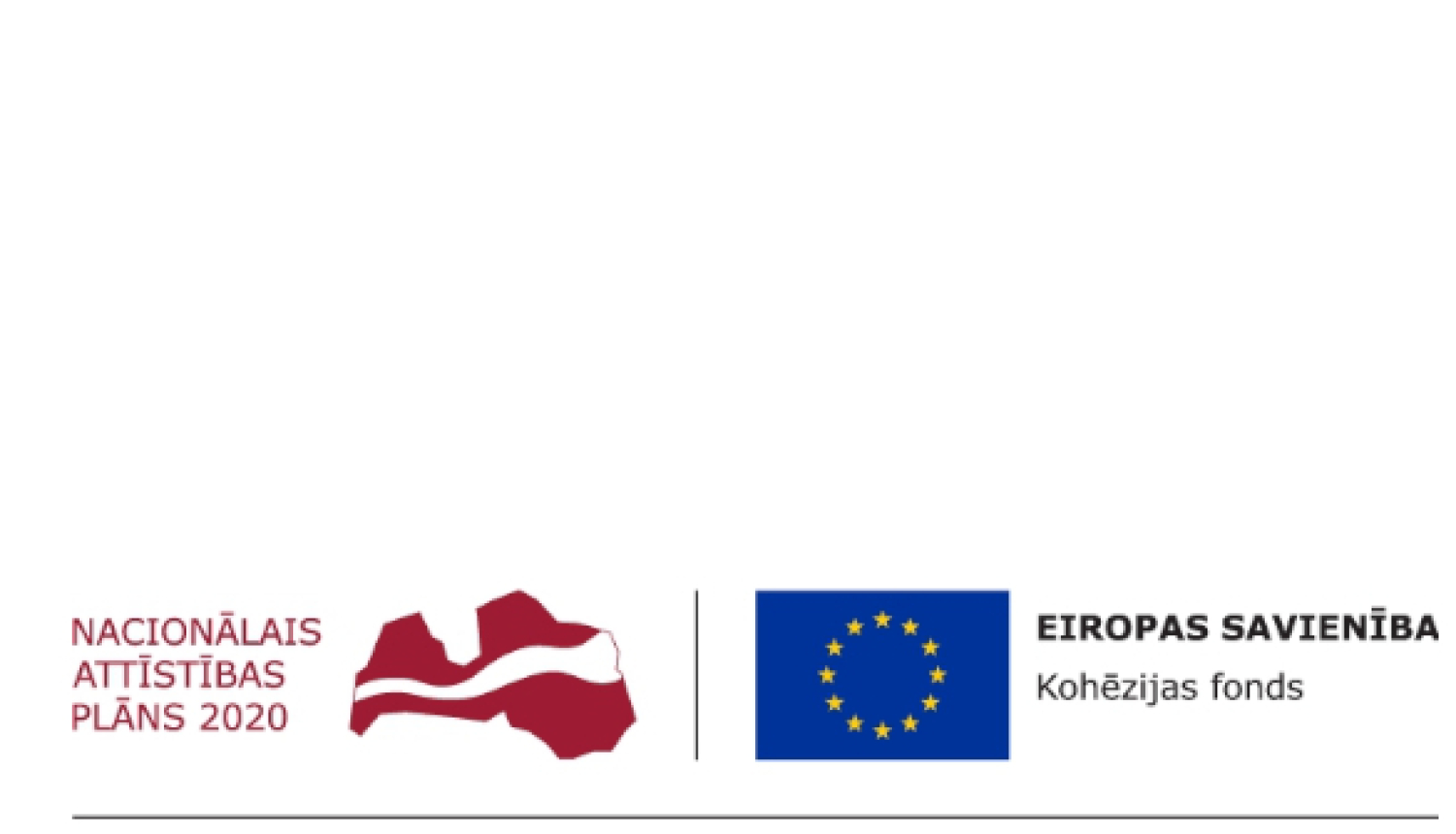 Nacionālā attīstības plāna 2020 un Kohēzijas fona logo