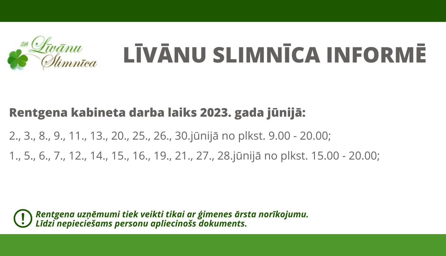 Rentgena darba laiks