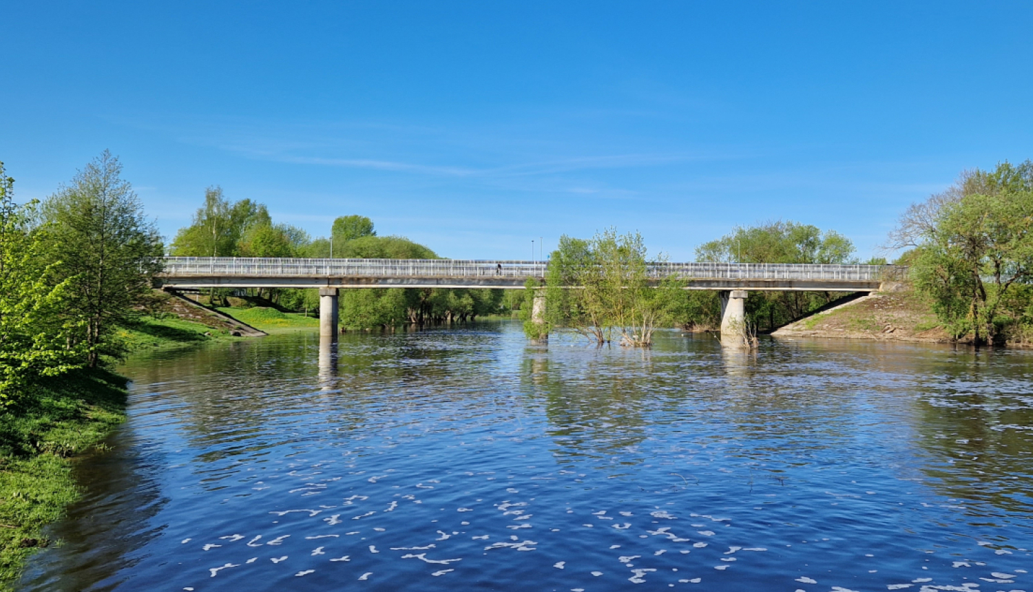 Gājēju tilts pār Dubnas upi