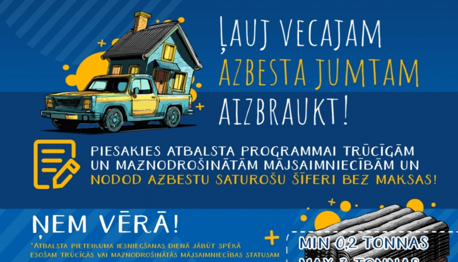 zils fons un mājas ar šīfera jumtiem