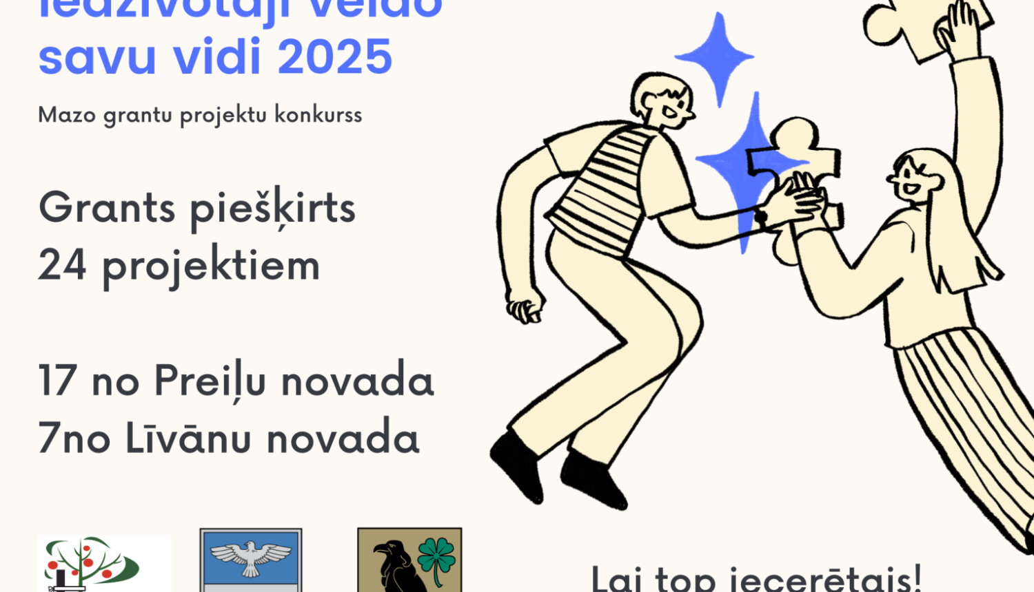 zīmēti cilvēki ar puzles gabaliņiem rokā