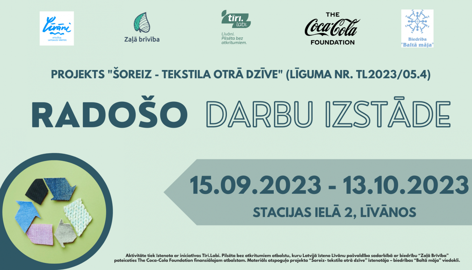 teksts uz zaļa fona