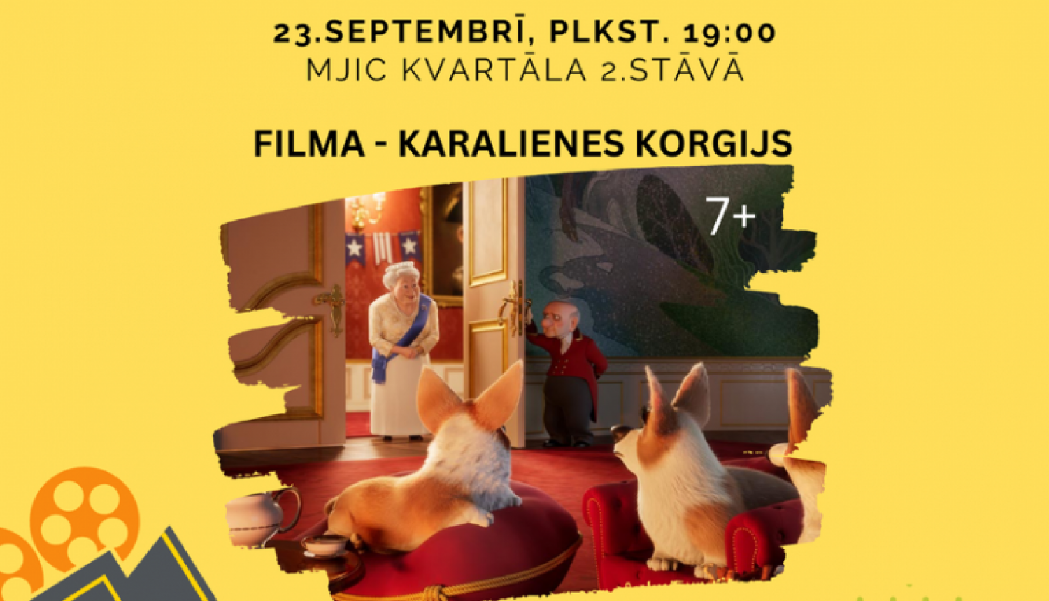 bērni skatās kino