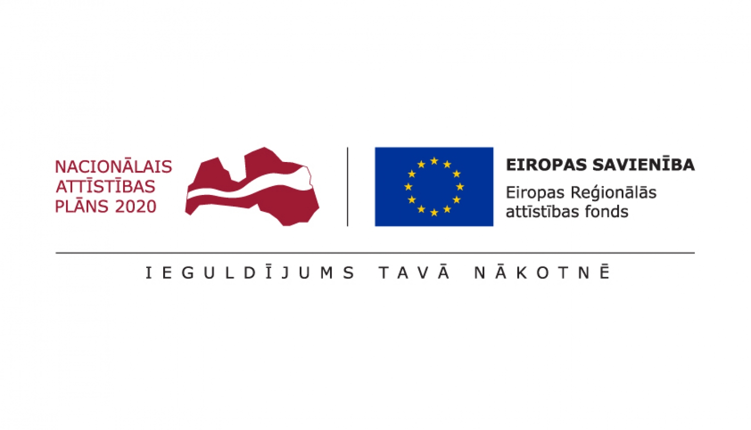 Nacionālā attīstības plāna 2020 un ERAF logo