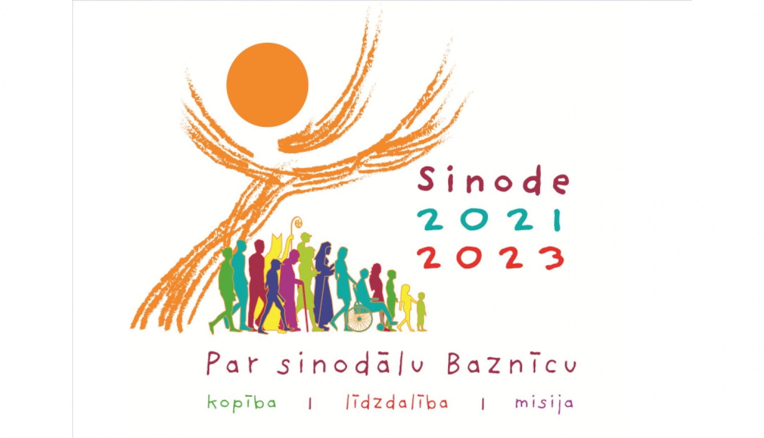 Logo ar cilvēkiem un uzrakstu Sinode