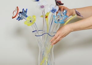 Līvānu stikla suvenīri - stikla puķes